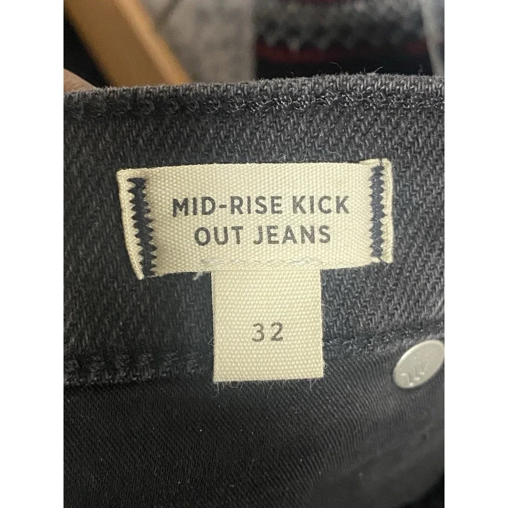 MADEWELL Women's Mid Rise Kick Out Crop Jeans in Starkey Wash Size 32‎